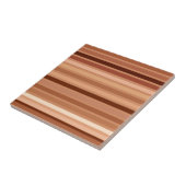 Carreau Bandes mélangées, Brown, Tan et Crème (Côté)