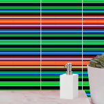 Carreau Bandes minces et colorées - 1<br><div class="desc">Produit de design personnalisé avec un motif coloré. Personnalisez ce modèle avec vos oeuvres. Transférez cette conception à n'importe quel article.</div>
