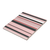 Carreau Bandes roses gris mignonnes (Côté)