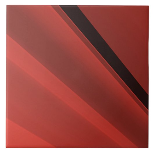 Carreau Bandes rouges et noires foncées, motif populaire, (Devant)