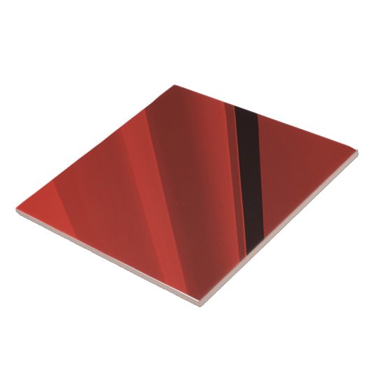 Carreau Bandes rouges et noires foncées, motif populaire, (Côté)