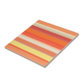 Carreau Bandes rouges mignonnes orange (Côté)