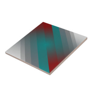 Carreau Bandes turquoises de gris bordeaux