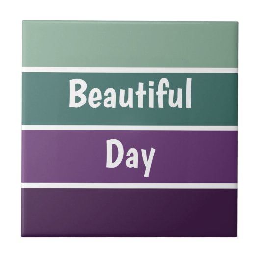 Carreau Bandes Vertes Et Violettes (Devant)