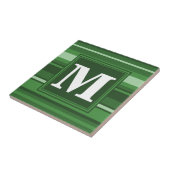 Carreau Bandes vertes monogrammes (Côté)