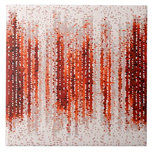 Carreau Bandes verticales, abstrait, rouge, gris, blanc (Devant)