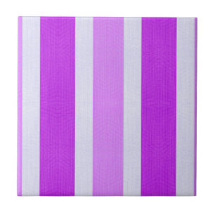 Carreau Bandes violettes et blanches