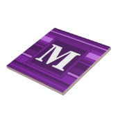 Carreau Bandes violettes monogrammes (Côté)