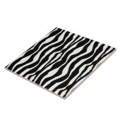 Carreau Bandes zébrées - Noir et Blanc (Côté)