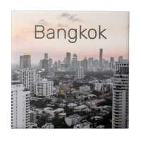 Bangkok Skyline Sunset Panorama BKK Thaïlande