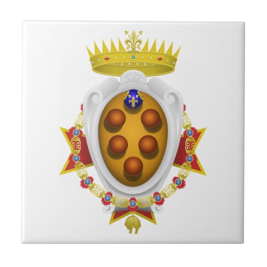 Carreau Bannière Grand-Duché de Toscane (Devant)