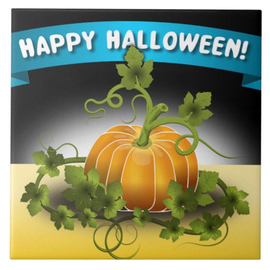 CARREAU BANNIÈRE 'HAPPY HALLOWEEN' (Devant)