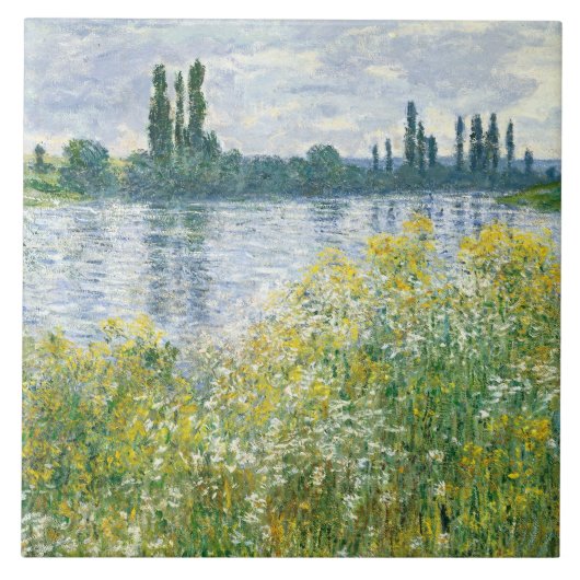 Carreau Banques de Claude Monet | de la Seine, Vetheuil, (Devant)