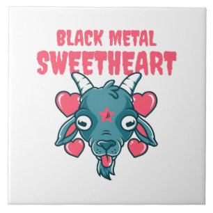 Carreau baphomet à tête de chèvre mignonne