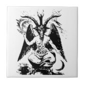 Carreau Baphomet noir vintage (Devant)