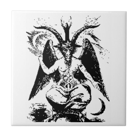 Carreau Baphomet noir vintage (Devant)