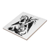Carreau Baphomet noir vintage (Côté)