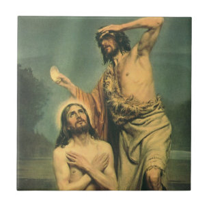 Carreau Baptême de Jésus-Christ par Jean-Baptiste