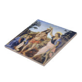 Carreau Baptême du Christ par Verrocchio, Léonard de Vinci (Côté)