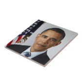 Carreau Barack Obama Président américain Portrait de la Ma (Côté)