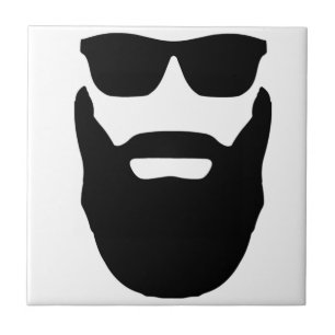 Carreau Barbe et lunettes de soleil