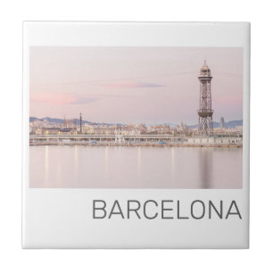Carreau Barcelona Skyline Sunset Catalogne Espagne