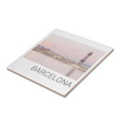 Carreau Barcelona Skyline Sunset Catalogne Espagne (Côté)