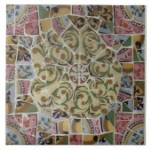 Carreau Barcelone Espagne, parc Güell, tuile de mosaïque (Devant)