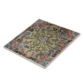 Carreau Barcelone Espagne, parc Güell, tuile de mosaïque (Côté)