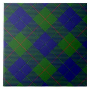 Carreau Barclay tartan bleu vert plaid