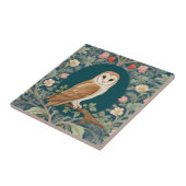 Carreau Barn Owl dans le style Oval William Morris Face dr (Côté)