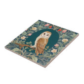 Carreau Barn Owl dans le style Oval William Morris Face ga (Côté)