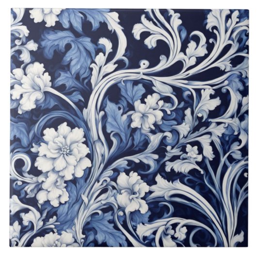 carreau baroque bleu (Devant)