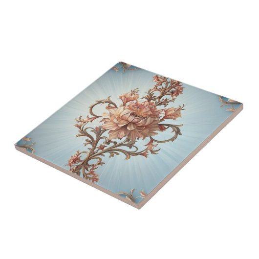 Carreau Baroque Rose   (Côté)