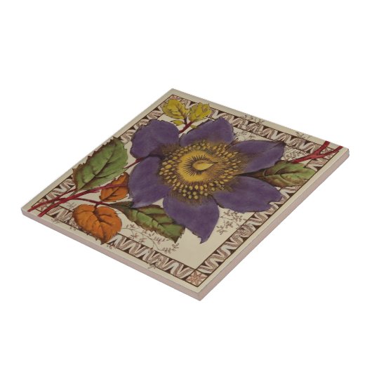 Carreau Barratt Purple Peony Victorware Repro (Côté)