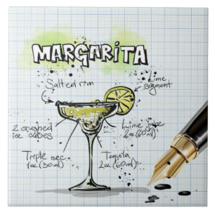 Carreau Barre de dessin de recette Margarita