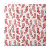 Carreau Bas de Noël nordique rouge et blanc (Devant)