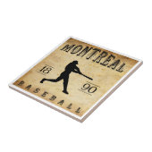 Carreau Base-ball 1890 de Montréal Québec Canada (Côté)