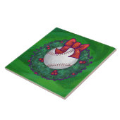 Carreau Base-ball dans la couronne de Noël (Côté)