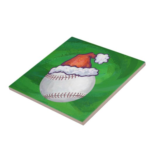 Carreau Baseball à Santa Hat sur Green (Côté)
