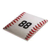 Carreau Baseball avec numéro personnalisable (Côté)