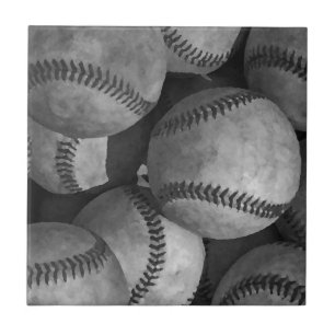 Carreau Baseball noir et blanc