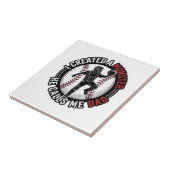 Carreau Baseball Papa Monstre Vintage Catcher Conception d (Côté)