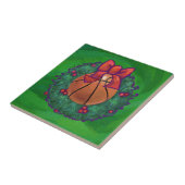Carreau Basket-ball en couronne de Noël (Côté)