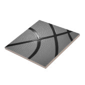 Carreau Basket-ball noir et blanc (Côté)