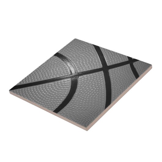 Carreau Basket-ball noir et blanc (Côté)