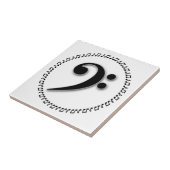 Carreau Bass Clef Music Note Design (Côté)