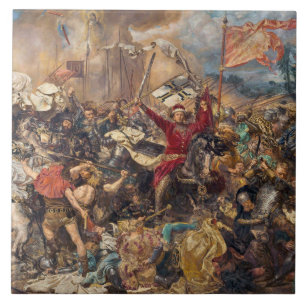 Carreau Bataille de Grunwald (Scène militaire médiévale) (