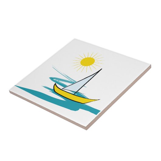 Carreau Bateau à voilier simple (Côté)