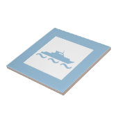 Carreau Bateau bleu pour bébé garçon (Côté)